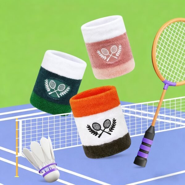 Breathable High-Elasticity Sports Arm Sleeves with Tennis Racket & Ball Design