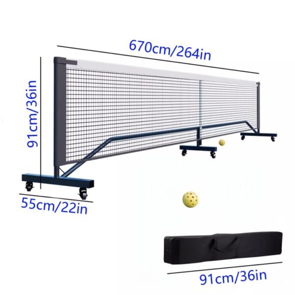 Outdoor Pickleball Net Set with Swivel Casters