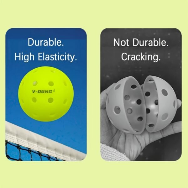 A Set of 12 Rough-Textured Pickleballs Featuring a Seamless Design with 40 Holes