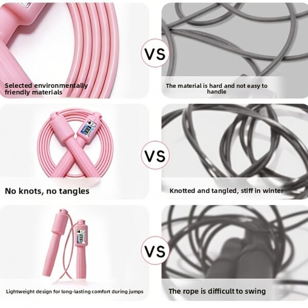 Fitness Exercise Tangle-free Rope Skipping Adjustable Length Steel