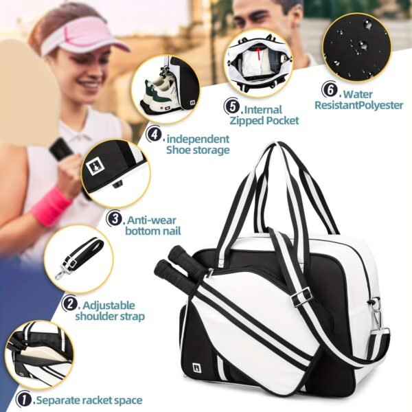 Unisex Pickleball Bag With Shoe Compartment
