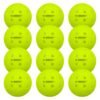 A Set of 12 Rough-Textured Pickleballs Featuring a Seamless Design with 40 Holes