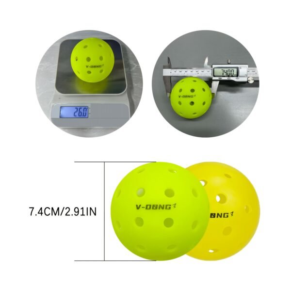 A Set of 12 Rough-Textured Pickleballs Featuring a Seamless Design with 40 Holes