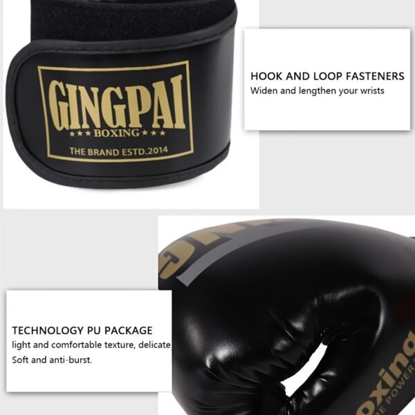 A Pair of PU Boxing Gloves with Breathable Palms