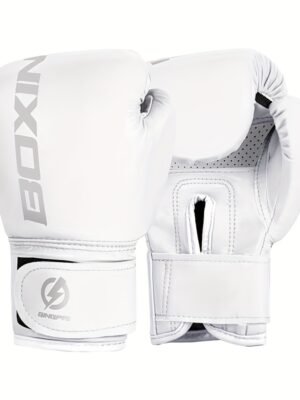 A Pair of Boxing Gloves white silvery