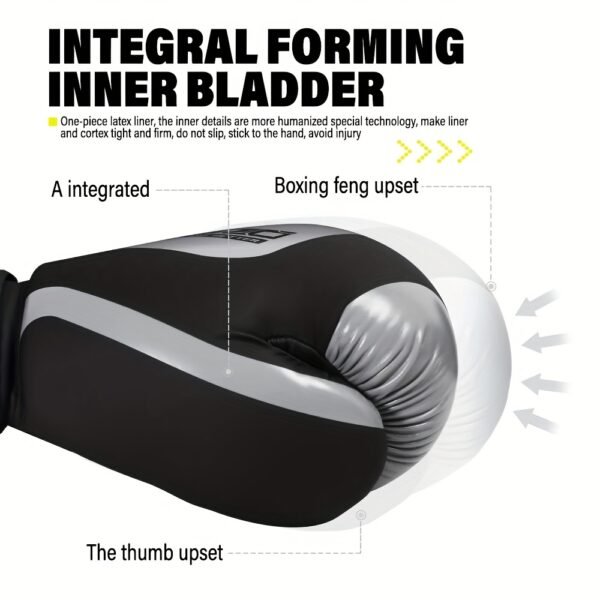 Professional Adult Boxing Training Gloves in Gray And Black