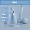 Two-in-one Adjustable Jump Rope with Weighted Cordless Design