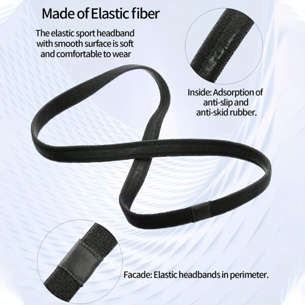 2pcs Non-Slip Sweat-Wicking Sports Headbands